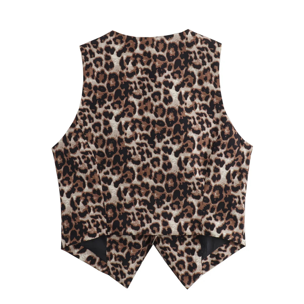 Colete Feminino Gola V Animal Print